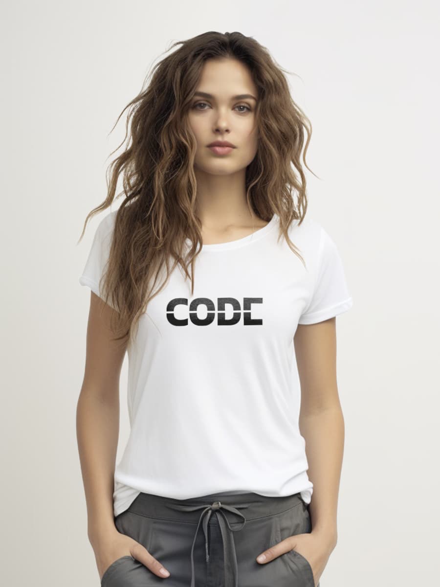 Woman t-shirt Just Code