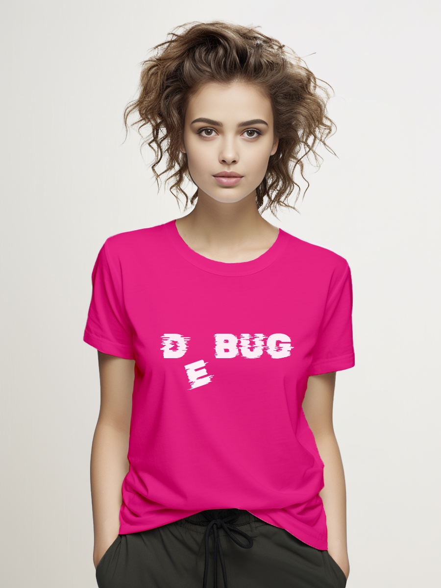 Camiseta mujer Glitch Debug