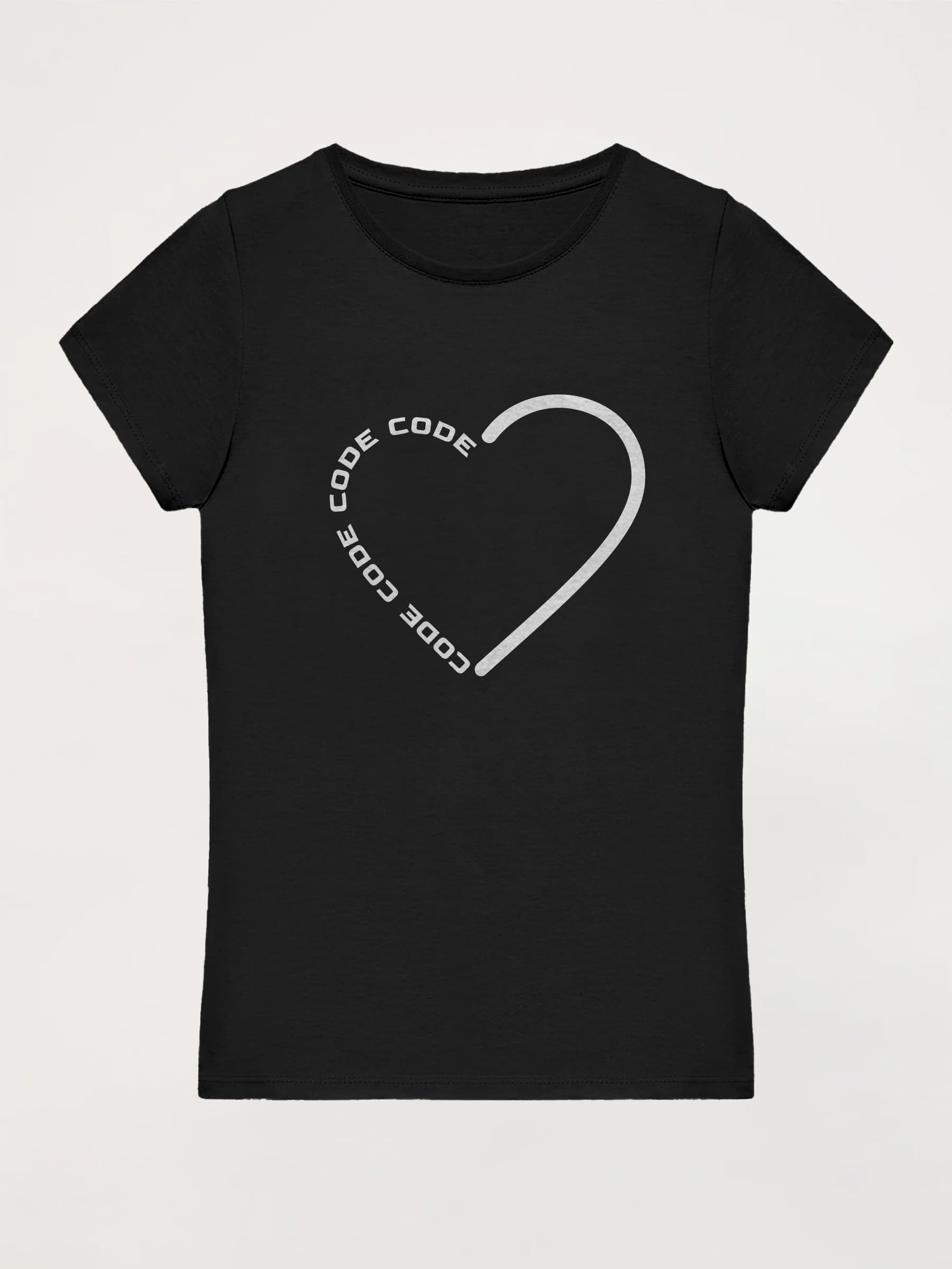 Woman t-shirt Heart Code